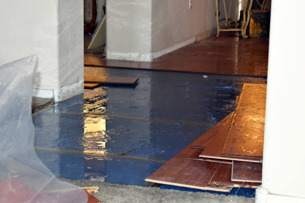 Professional Water Damage Restoration technician working in Lakeland, NY